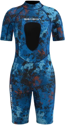 Vista 2 de Seaskin Shorty - Traje de neopreno para mujer, 0.118 in de neopreno de camuflaje