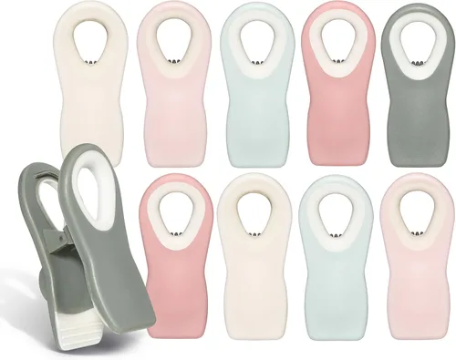Vista 41 de COOK WITH COLOR Clips para bolsas de chips con imán para almacenamiento de alimentos con agarre hermético para bolsas de pan, bolsas de aperitivos