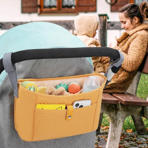 Vista 7 de Accmor Organizador universal para cochecito, bolsa de cochecito, organizador de cochecito, accesorios para cochecito Uppababy, Baby Jogger, Nuna