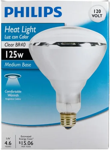 Vista 3 de Philips LED 416750 - Bombilla de luz de inundación transparente BR40 de 125 vatios, color blanco cálido