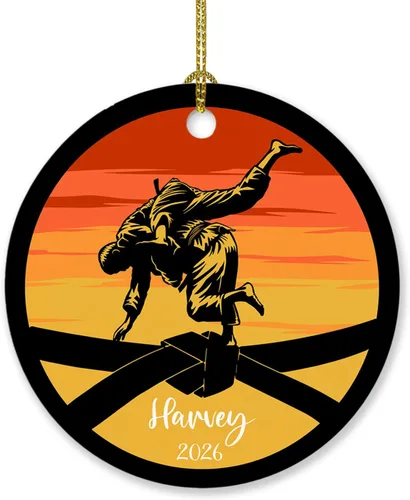 Vista 15 de Adorno personalizado de tiro con arco de Navidad 2025, adorno de Navidad con arco y flecha, regalo con nombre de arquero, año, adorno de jugador