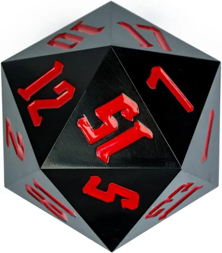 Vista 3 de D20 Dado Único de 55mm, Dado DND de 20 Caras, Dado D20 Gigante Poliédrico D&D de Tamaño Grande para Dungeons and Dragons, RPG, Juegos de Mesa MTG