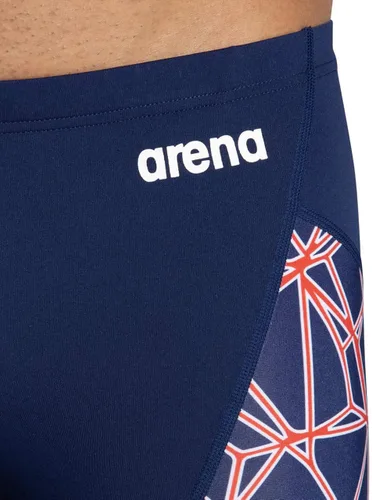 Vista 2 de Arena Men's Team Color Print Jammer Athletic Training Swimsuit Bathing Suit