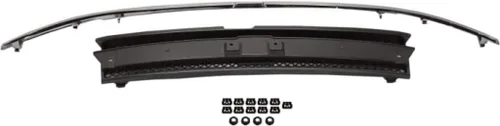 Vista 5 de Para Chevy Trailblazer/Trailblazer EXT Grille Assembly 2002 03 04 2005 Carcasa e inserto negro pintado con barra central cromada Plástico