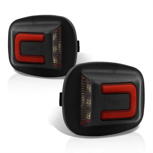 Vista 3 de AJP Distributors Tubo blanco y rojo SMD LED para parachoques trasero, luces de matrícula, compatible con par/reemplazo para Xterra Frontier D22 1994