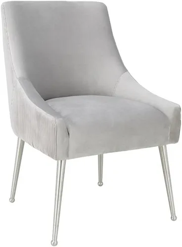 Vista 12 de Tov Furniture Beatrix - Silla auxiliar de comedor de terciopelo plisado (rubor)
