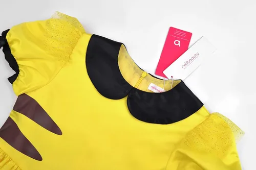 Vista 3 de ReliBeauty Disfraz de abeja animada para niñas, vestido de tul de Halloween