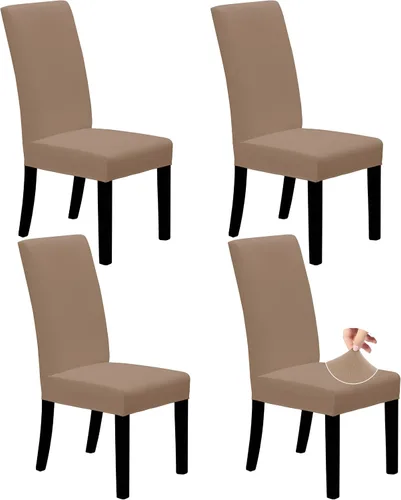Vista 25 de Easy-Going - Juego de 2 fundas elásticas para sillas de comedor, fundas para sillas de comedor, fundas para sillas Parsons para comedor, ceremonia