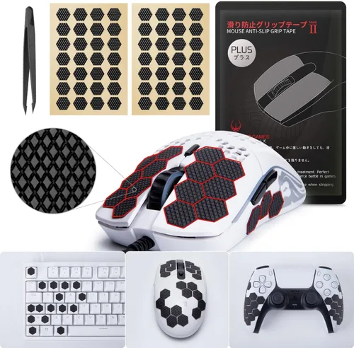Vista 12 de HOTLINEGAMES Cinta de agarre antideslizante para mouse 2.0 Plus compatible con Logitech G Pro X2 Superstrike Lightspeed, G Pro X Superlight 2