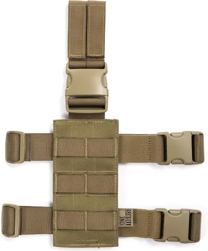 Vista 10 de OneTigris Mini Molle Panel for Tools, Drop Leg Platform Minimalist Adjustable Thigh Rig for Flashlight