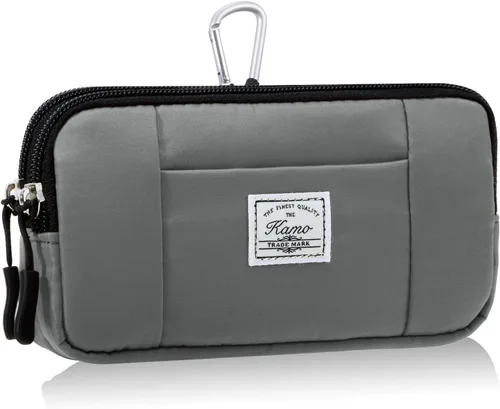 Vista 23 de KAMO Funda multiusos de lona horizontal para smartphone, funda para teléfono celular con asa para cinturón, bolsas de cinturón para mujeres, funda