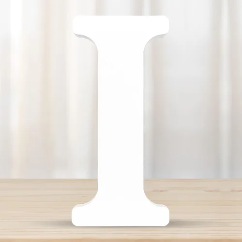Vista 8 de Letras de madera blancas 3D de 4 pulgadas, letras del alfabeto de madera sin terminar para decoración de pared, manualidades de madera, letras