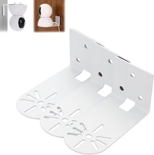 Vista 8 de Sumnacon Estante de pared para cámara, 3 piezas, estante de pared pequeño de metal con adhesivo, estante flotante pequeño universal para cámaras
