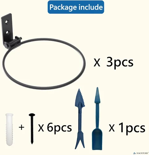 Vista 7 de Anillos plegables para macetas, 4 pulgadas, paquete de 3 Paquete de 3 de 4 pulgadas