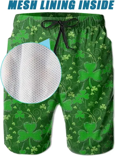 Vista 4 de BBggyh Traje de baño para hombre, de secado rápido, para playa, con forro de malla