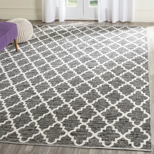 Vista 19 de SAFAVIEH Montauk Collection - Alfombra decorativa, 2 pies 3 pulgadas x 3 pies 9 pulgadas, beige y marfil, hecho a mano, de algodón enrejado, ideal