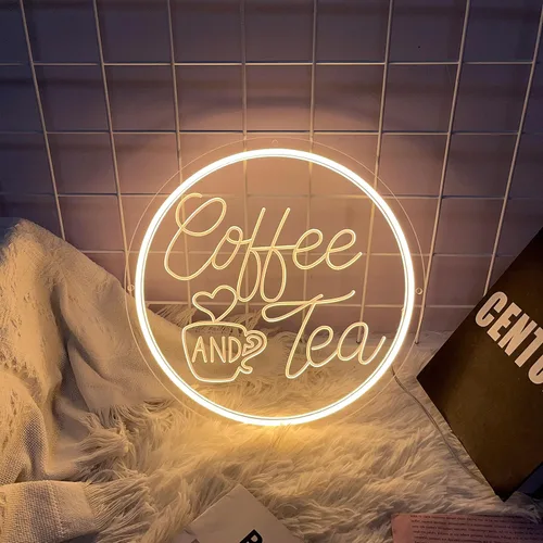 Vista 9 de Letreros de neón de Boba Peace&Love & Boba Regulables de luz de neón con burbujas para té, leche, té, bar, ventanas, decoración de pared