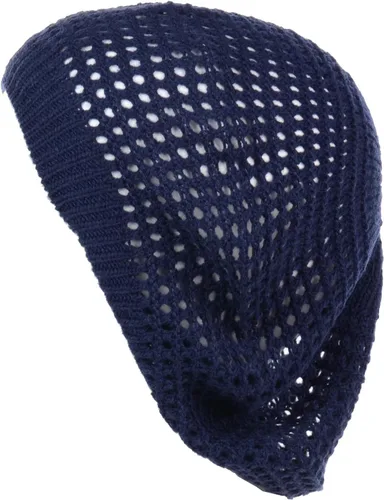 Vista 2 de BYOS - Gorro de boina de ganchillo con corte abierto y ligero