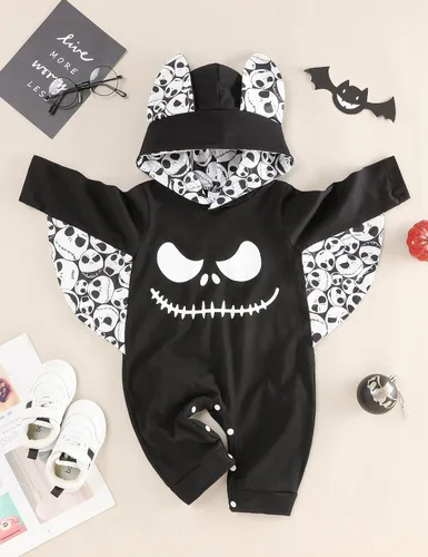 Vista 2 de Mameluco para bebé recién nacido, traje de Halloween, conjunto de regalo
