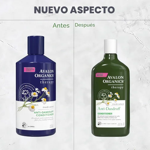 Vista 6 de Avalon Organics Acondicionador de terapia natural para caspa, 11 onzas líquidas