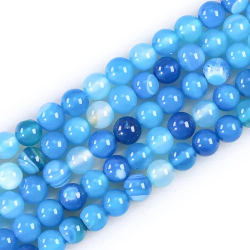 Vista 9 de Cuentas de gemas naturales redondas sueltas para fabricación de joyas DIY, energía de cristal, curación. 1 filamento de 38 cm (Amazonita, 4 mm