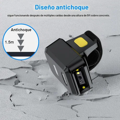Vista 6 de Escáner de código de barras Bluetooth 2D, mini escáner de código de barras portátil inalámbrico 3 en 1 Bluetooth y USB con cable y 2.4G inalámbrico