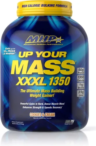 Vista 2 de Maximum Human Performance MHP UYM XXXL 1350 Ganador de Peso para Construcción de Masa Muscular, con 50g de Proteína, Altas Calorías, 11g de BCAAs