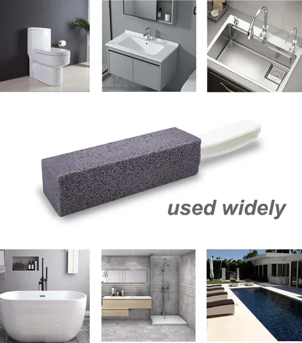 Vista 5 de Piedra pómez para limpieza de inodoros con asa, piedra de inodoro, eliminación de anillos de agua dura para inodoro, piscina, bañera, paquete de 4