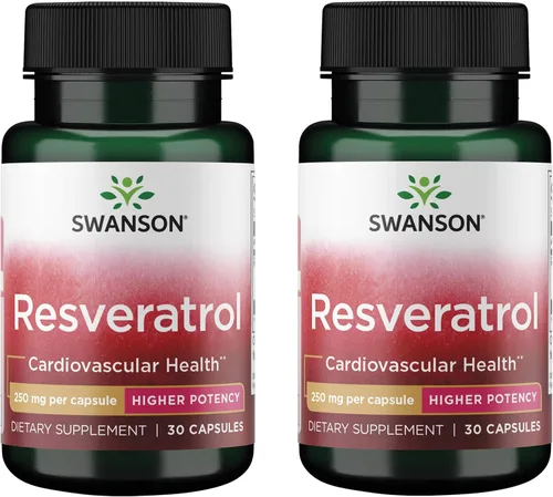 Vista 8 de Swanson Resveratrol de mayor potencia, 250 mg, 30 cápsulas, 1 paquete