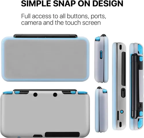 Vista 2 de RDFJ Funda rígida para 2DS XL, funda rígida antiarañazos, accesorios para 2DS XL (translúcido)
