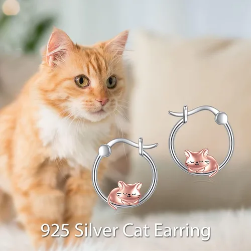 Vista 86 de VONALA Bonitos aretes de aro de plata de ley 925, regalos de cumpleaños para mujer