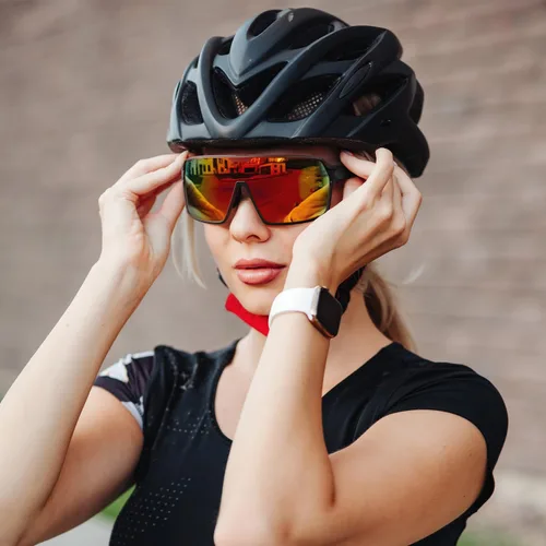 Vista 6 de Gafas de sol deportivas de ciclismo para hombres y mujeres, ideales para béisbol, pesca, correr, motocicleta, bicicleta, marco irrompible TR90