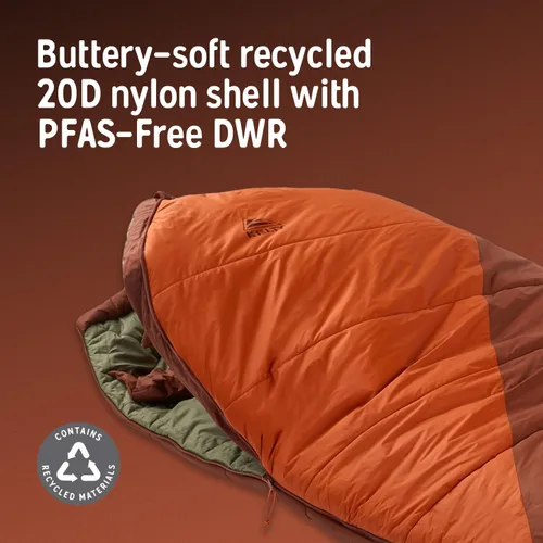 Vista 4 de Kelty Cosmic Synthetic Fill - Saco de dormir de 0 grados para mochilero, regular – correas de compresión, saco de cosas incluido Backpacking