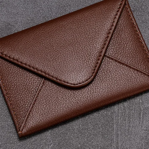 Vista 5 de HISCOW Estuche para tarjetas de visita con cierre magnético - Piel de becerro italiana, café