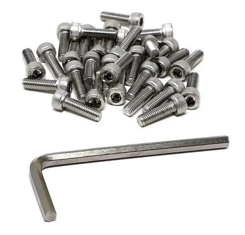 Vista 191 de iexcell Kit de tornillos de cabeza hexagonal de acero inoxidable 304, 100 unidades M2 x 0.157 in, paso de rosca de 0.016 in