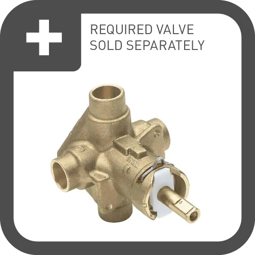 Vista 3 de Moen T2113BN Kingsley Posi-Temp Kit de molduras para bañera y ducha requiere válvula, níquel cepillado cepillado níquel