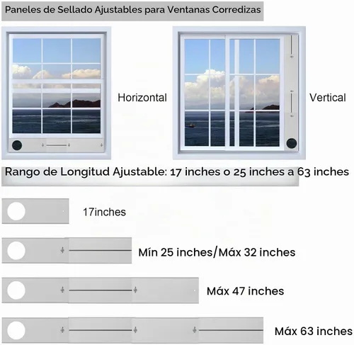Vista 2 de Kit de ventana de ventilación para secadora, kit de ventilación de ventana para ventilación portátil de secadora de CA