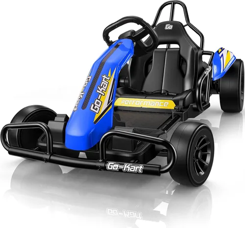Vista 10 de Hikole 24V Electric Drift Go Kart with Backrest for Kids Ages 6-12, Black