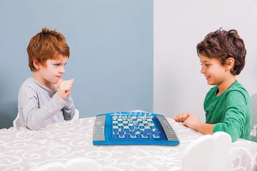 Vista 6 de LEXIBOOK, ChessLight, Juego de ajedrez electrónico con táctil, teclado sensible y efectos de luz y sonido, 32 piezas, 64 niveles de dificultad