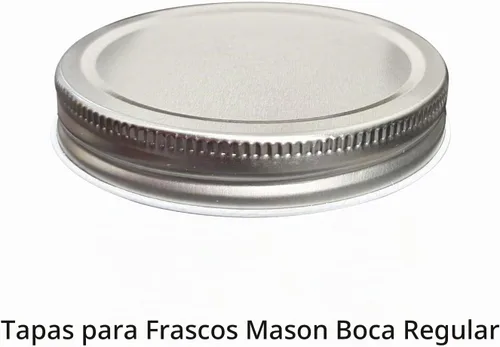 Vista 2 de Paquete de 12 tapas para tarros Mason de boca regular, a prueba de fugas y seguras (12, boca regular) Prevención de óxido, a prueba de fugas