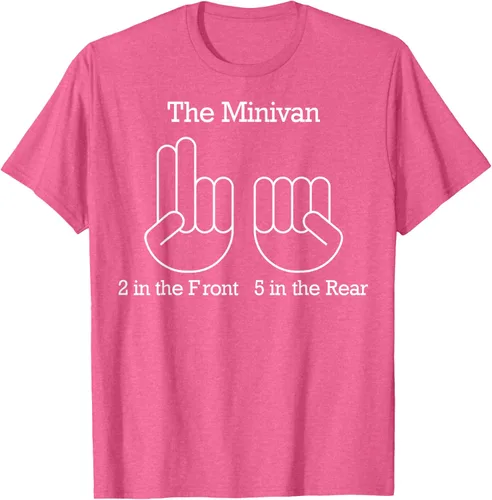 Vista 30 de The Minivan 2 In The Front 5 In The Rear Camiseta, Negro