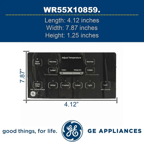 Vista 4 de GE WR55X10859 - Conjunto de dispensador de interfaz OEM original (negro) para refrigeradores GE
