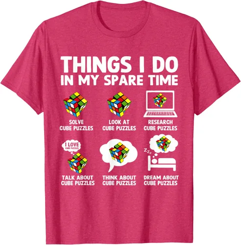 Vista 26 de Things I Do in My Spare Time Cube Puzzle Speed Cubing Camiseta