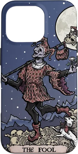 Vista 20 de The Fool Tarot Card Halloween Court Jester Spooky Gothic Case for iPhone 17