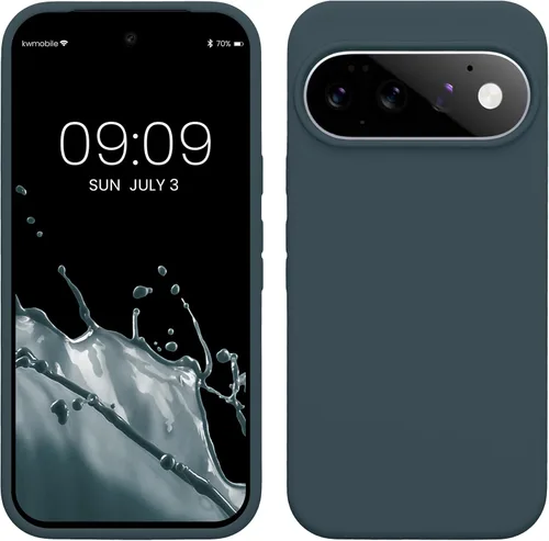 Vista 43 de kwmobile Funda Compatible con Google Pixel 6 - Funda de teléfono de silicona de TPU con acabado suave - Océano Profundo