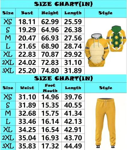 Vista 3 de Bowser Costume Adult - 3D Printed Full Zip Cosplay Hoodie