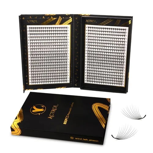 Vista 16 de ACTROL Pestañas de anime con forma de pluma, extensiones de racimo de pestañas naturales de manga individual