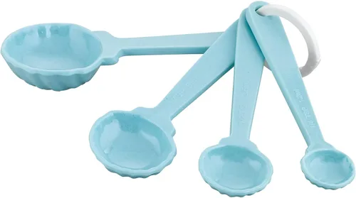 Vista 9 de UP Juego de 4 cucharas medidoras de melamina estilo latte, herramientas profesionales de anidación para hornear y cocinar para ingredientes líquidos