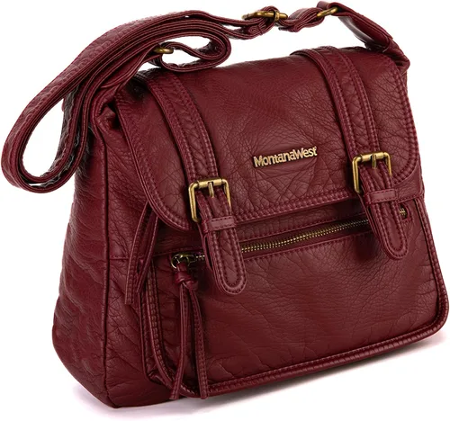 Vista 3 de Montana West Bolsos cruzados para mujer, bolso de hombro con múltiples bolsillos, bolso de mensajero y bolsos