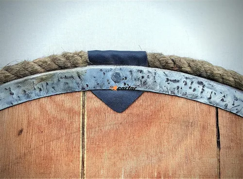 Vista 2 de Carfar Artesanías medievales vikingos hechos a mano 24 pulgadas tamaño completo madera y acero suave escudo guerrero armadura batalla listo diseño